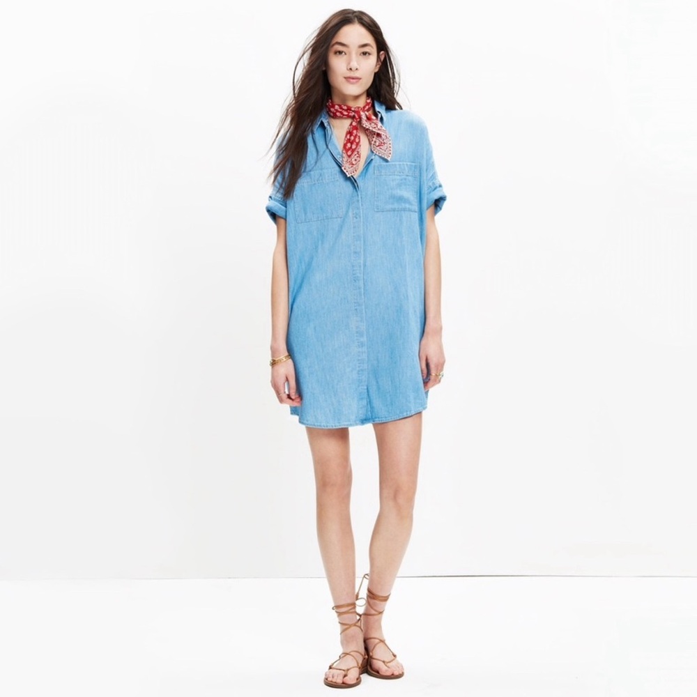Madewell denim shirt dress